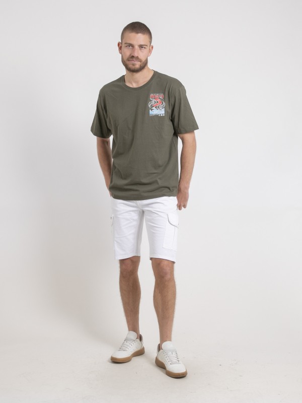 T-shirt col rond oversize...