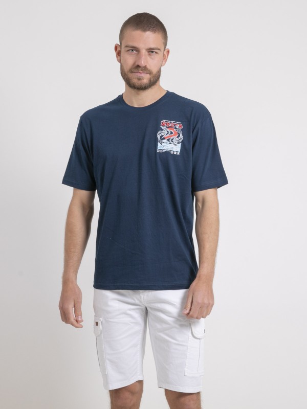 T-shirt col rond oversize...