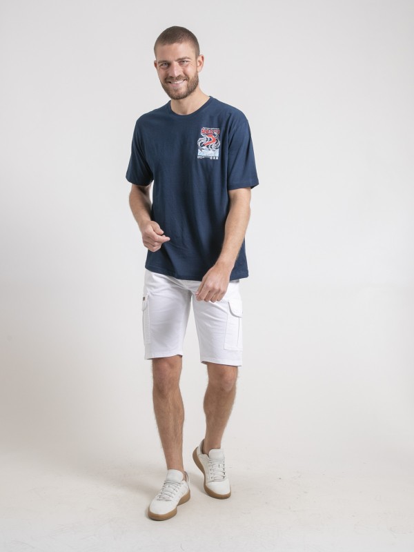 T-shirt col rond oversize...