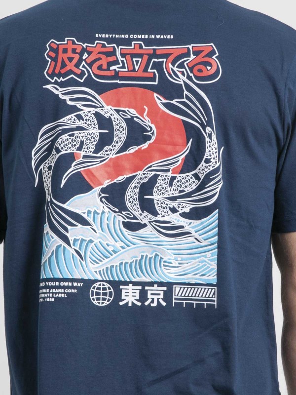 T-shirt col rond oversize...