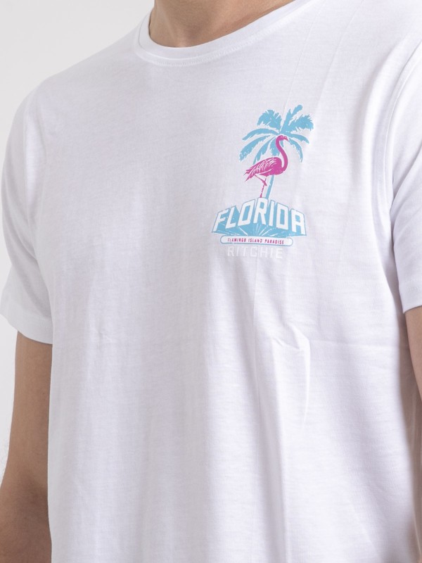 T-shirt col rond pur coton...