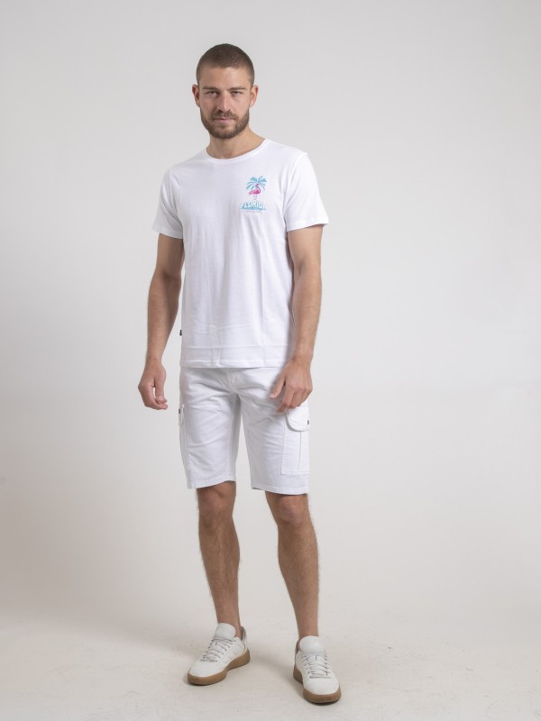 T-shirt col rond pur coton...