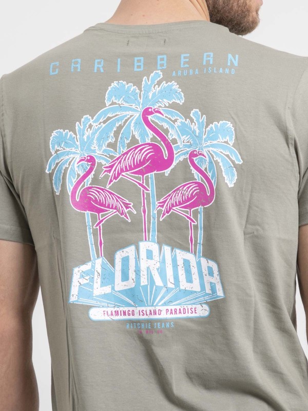 T-shirt col rond pur coton...