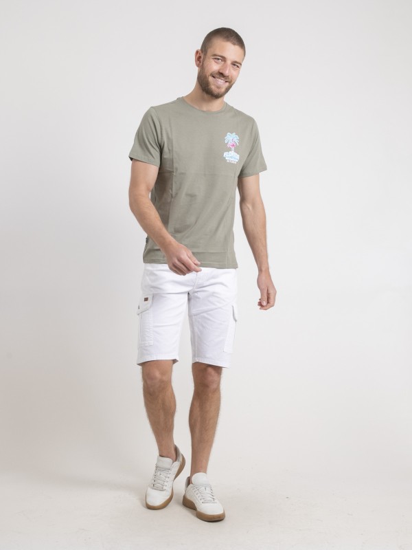 T-shirt col rond pur coton...