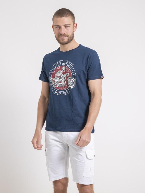 T-shirt col rond pur coton...