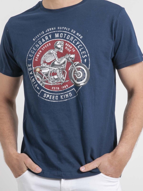 T-shirt col rond pur coton...