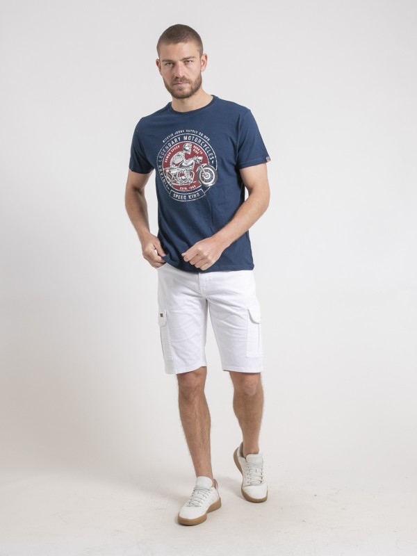 T-shirt col rond pur coton...