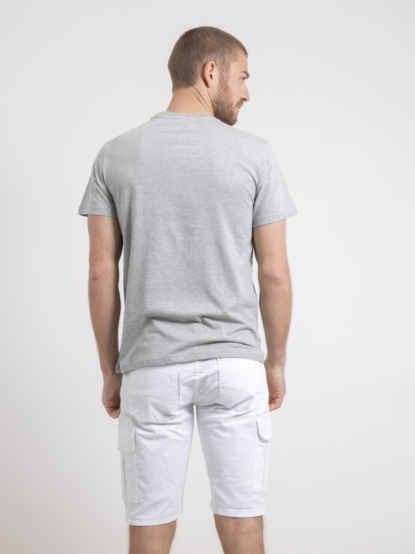 T-shirt col rond pur coton...