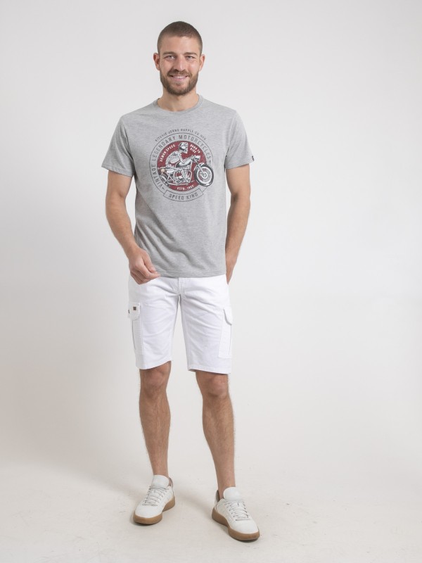 T-shirt col rond pur coton...