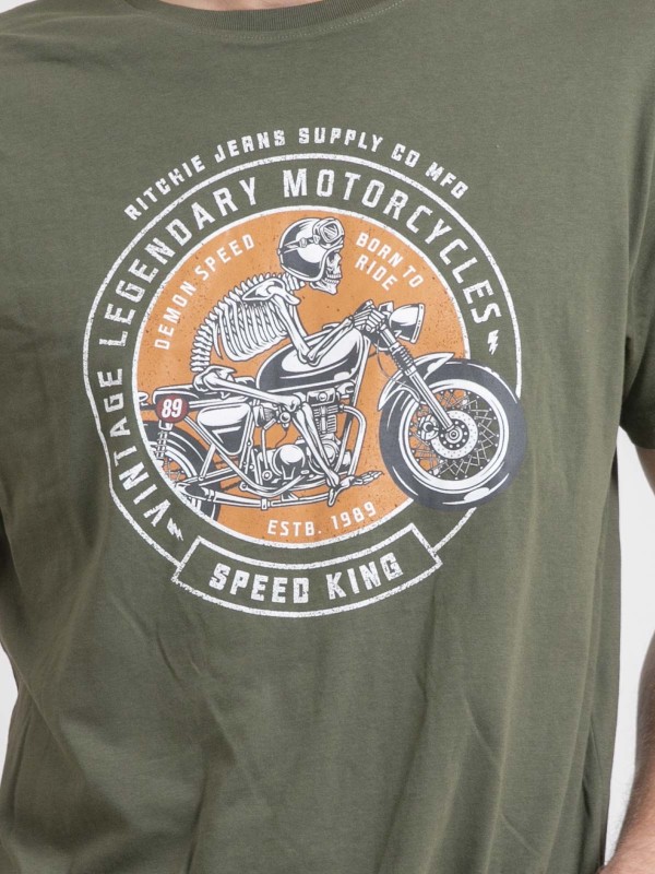 T-shirt col rond pur coton...