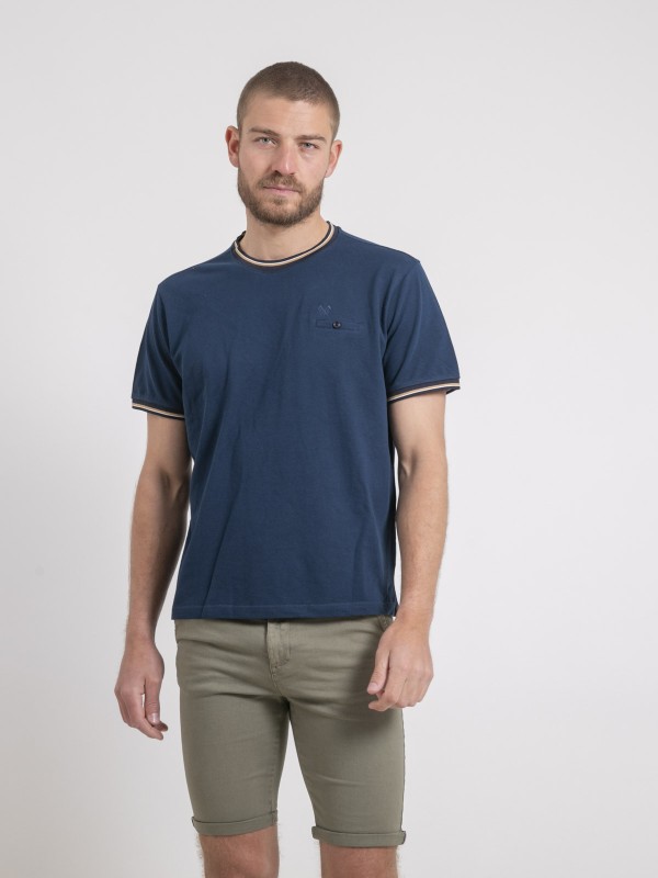 T-shirt col rond pur coton...