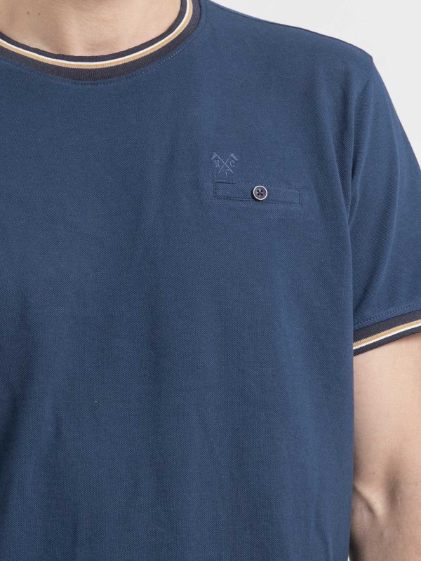 T-shirt col rond pur coton...