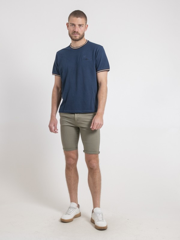 T-shirt col rond pur coton...