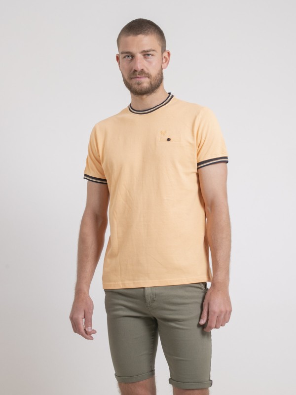 T-shirt col rond pur coton...