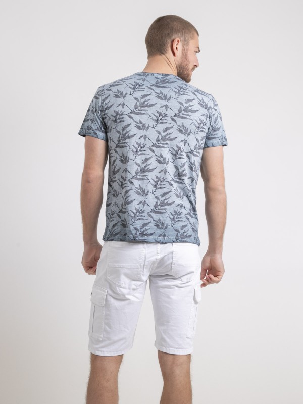 T-shirt col rond pur coton...