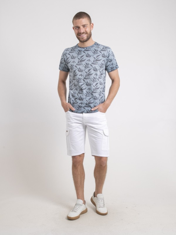 T-shirt col rond pur coton...