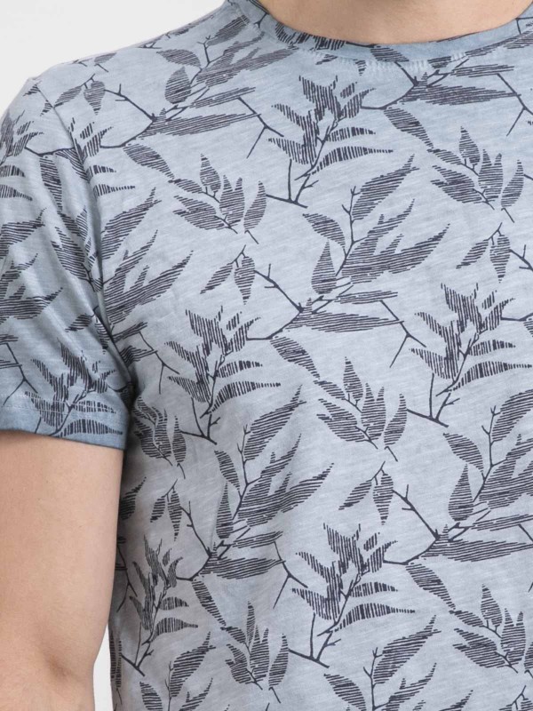 T-shirt col rond pur coton...