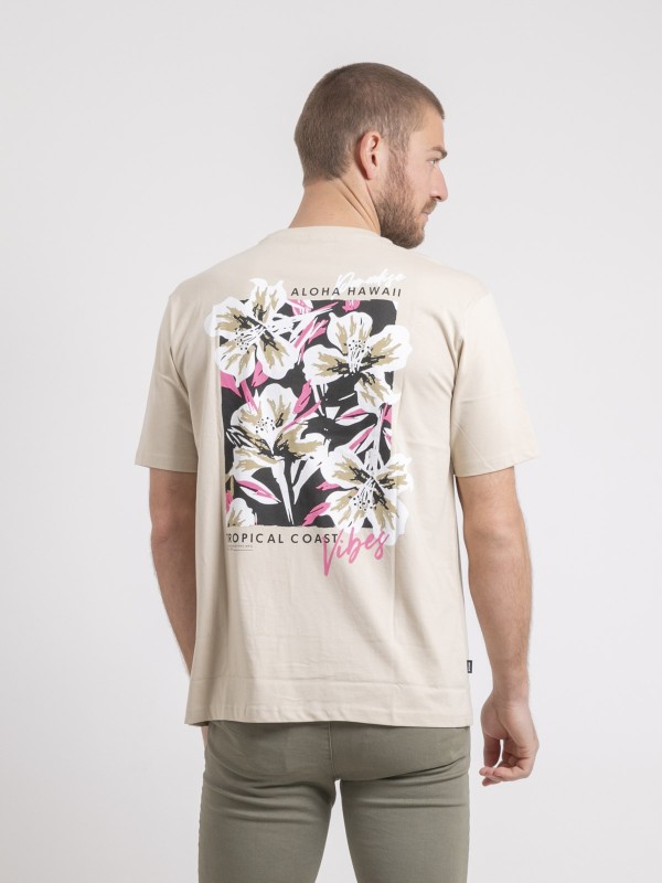 T-shirt col rond oversize...