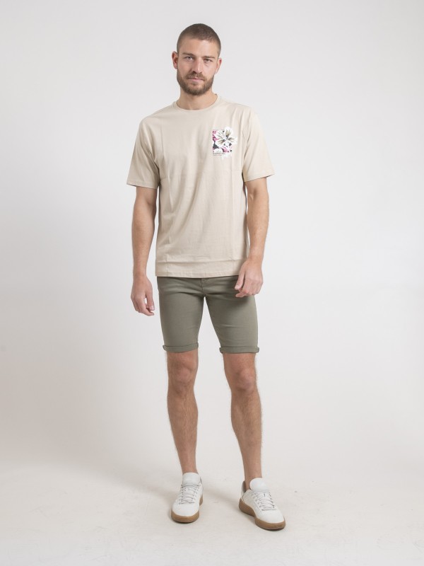 T-shirt col rond oversize...