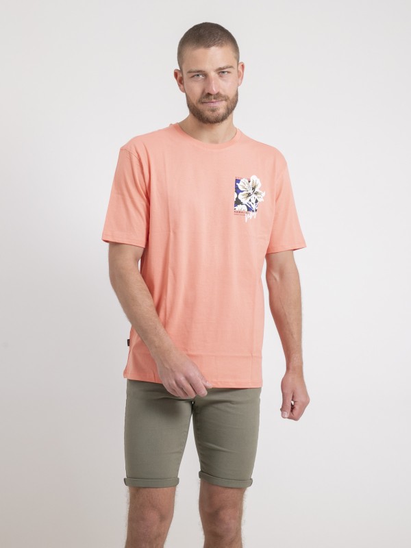 T-shirt col rond oversize...