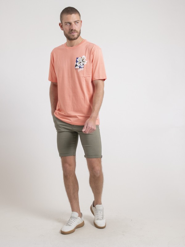 T-shirt col rond oversize...