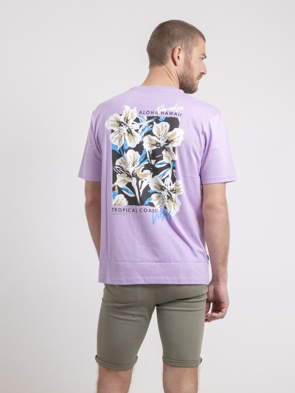 T-shirt col rond oversize...