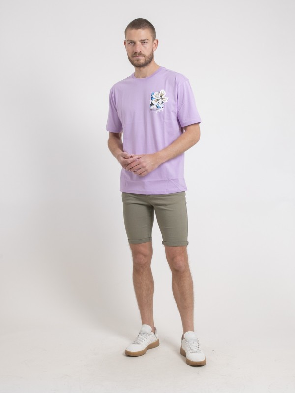 T-shirt col rond oversize...