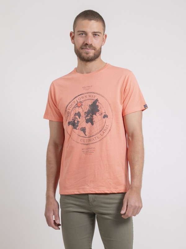 T-shirt col rond pur coton...