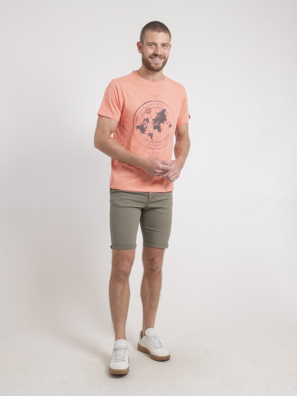 T-shirt col rond pur coton...