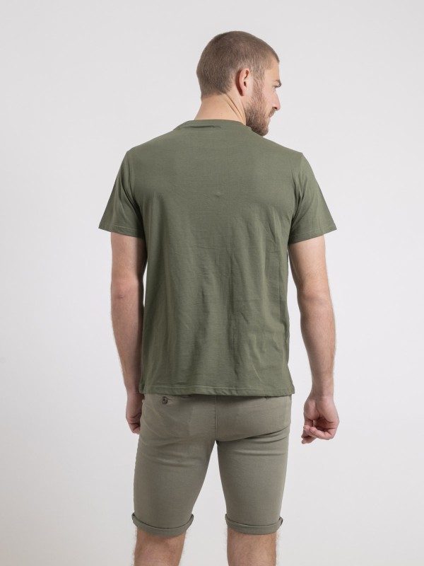 T-shirt col rond pur coton...