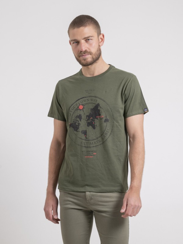 T-shirt col rond pur coton...