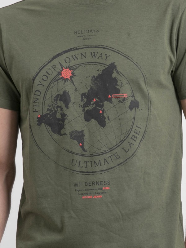 T-shirt col rond pur coton...