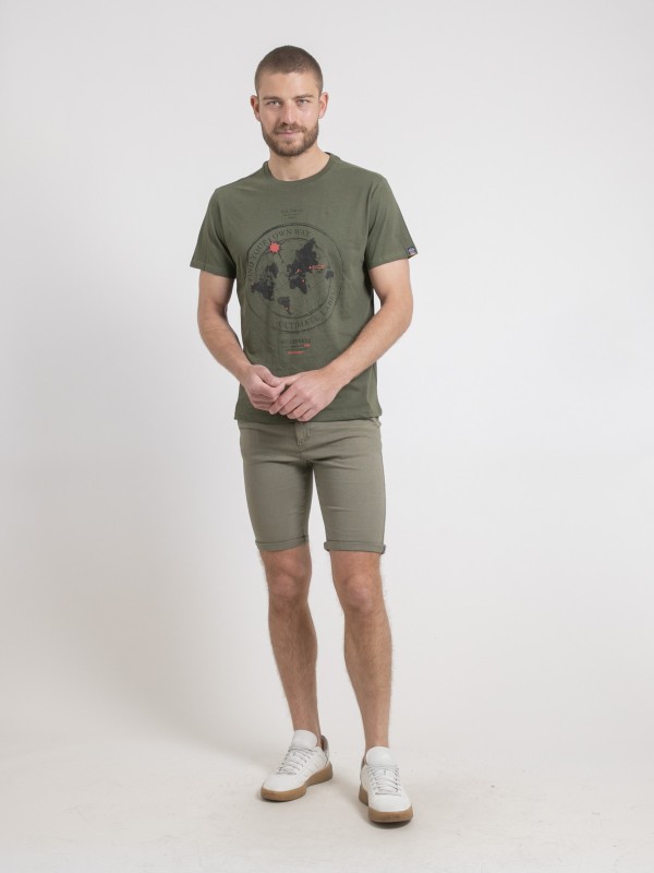 T-shirt col rond pur coton...