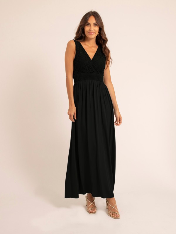 Robe longue en dentelle...