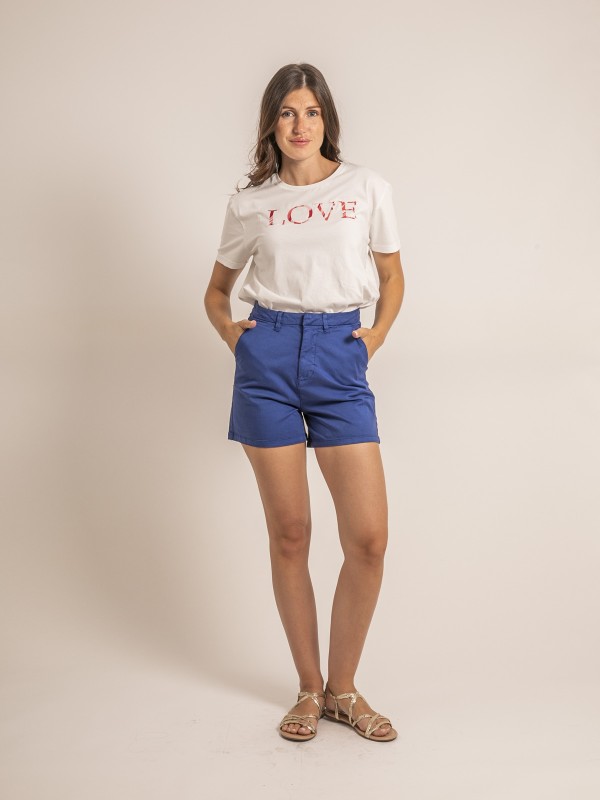 Short chino XIMENA - Bleu