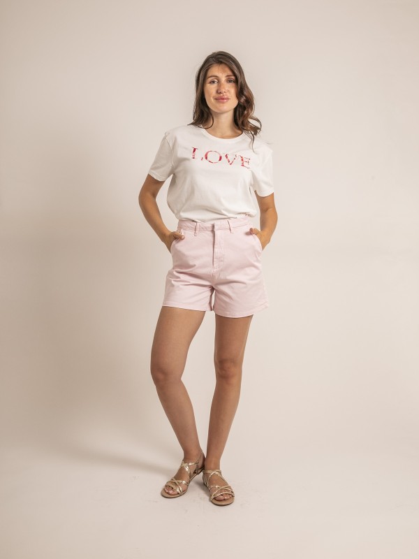 Short chino XIMENA - Rose
