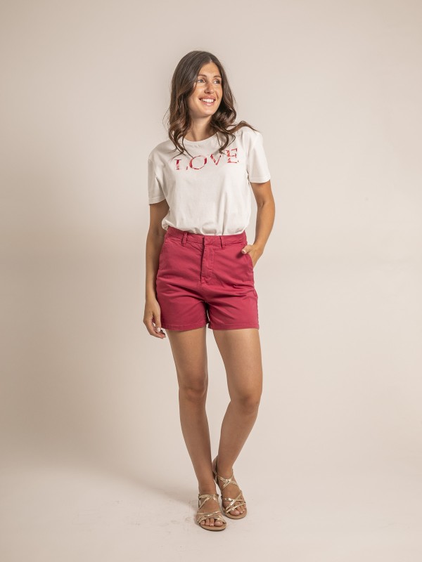 Short chino XIMENA - Rouge...