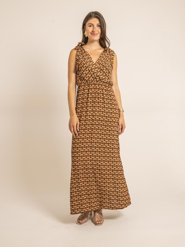 Robe longue ILIANA - Orange