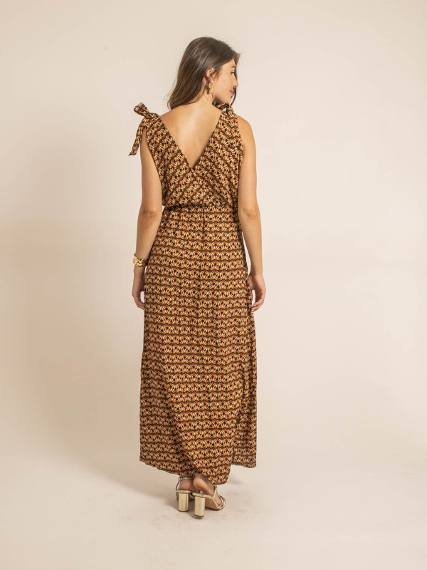 Robe longue ILIANA - Orange