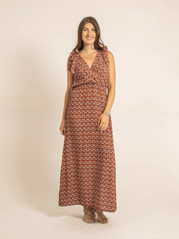 Robe longue ILIANA - Rouge...