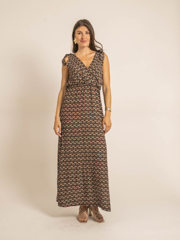 Robe longue ILIANA - Vert