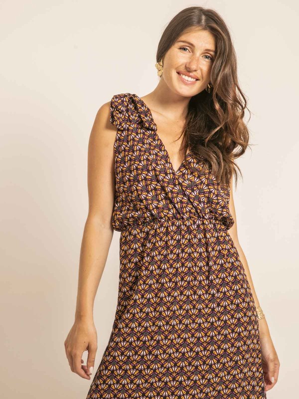 Robe longue ILIANA - Violet