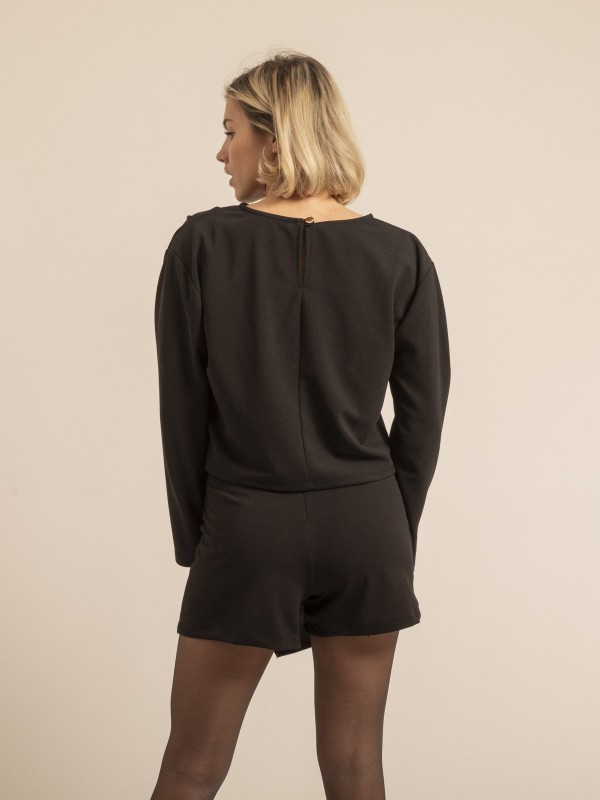 Top avec strass FABULIA - Noir