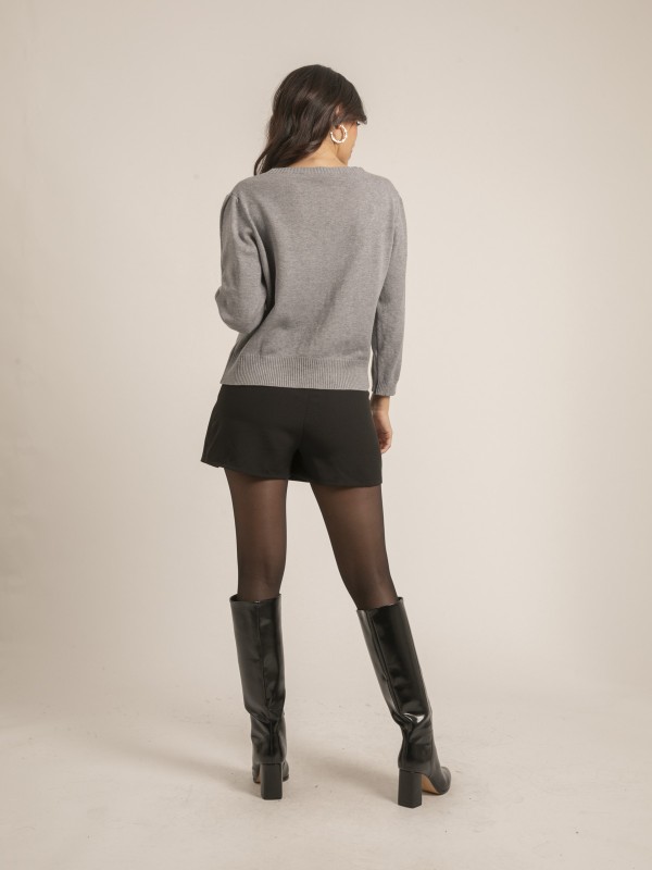 Pull maille KAORI - Gris chiné