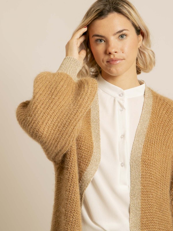 Gilet long ouvert KODY - Beige