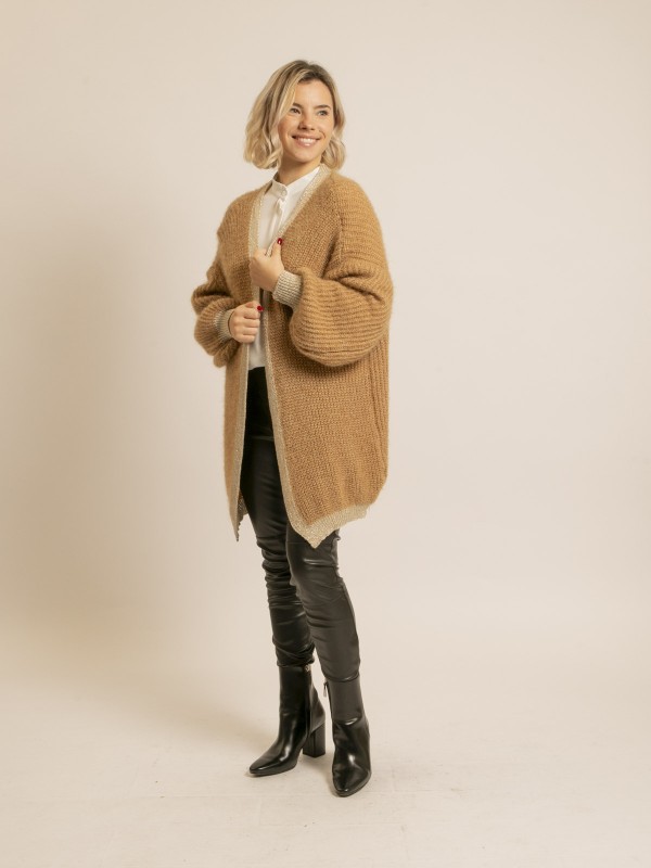 Gilet long ouvert KODY - Beige