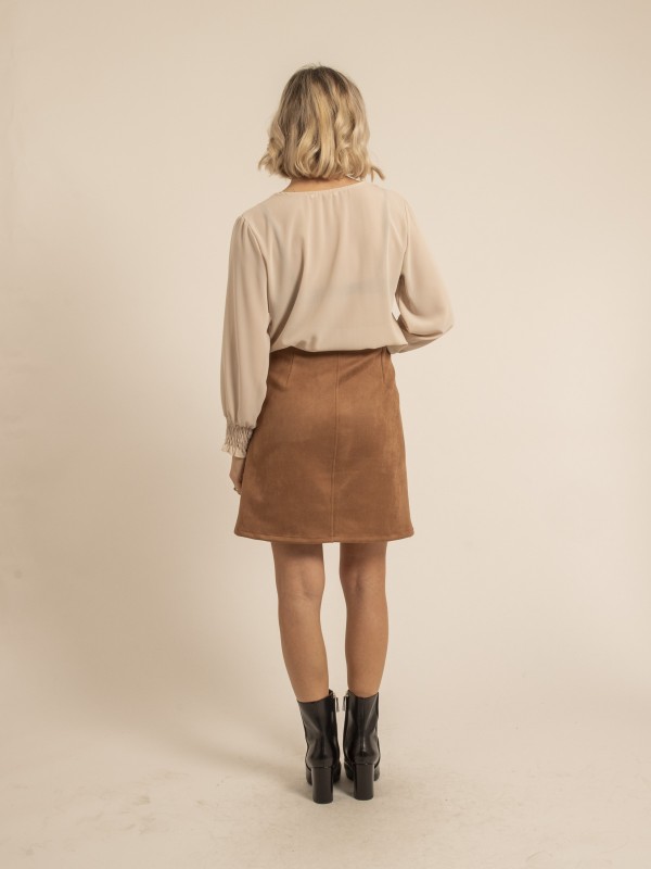 Blouse col V ORESTIA - Ecru