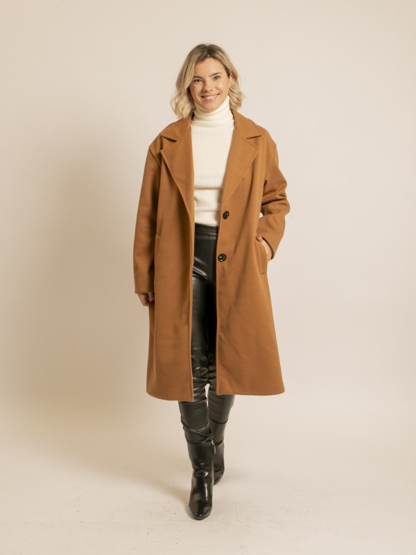 Manteau long URANIA - Camel