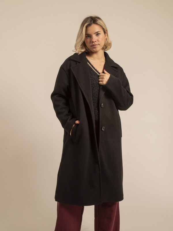Manteau long URANIA - Negro