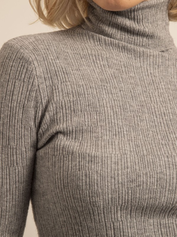 Pull col roulé texturé KILANIE